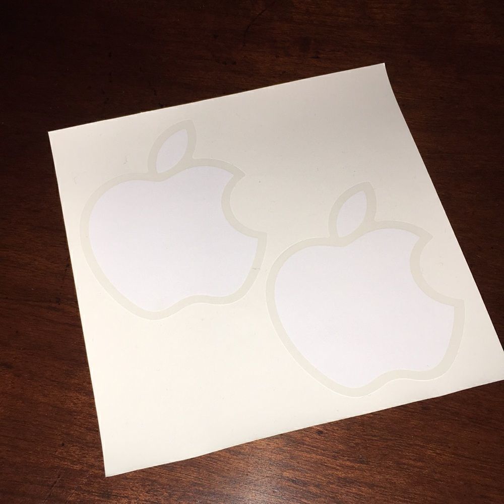 2 Apple sticker car office phone tablet iPad decal
